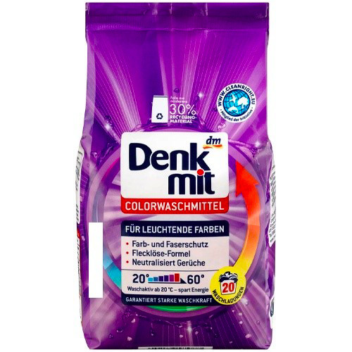 Пральний порошок для кольорових речей Denkmit colorwaschmittel 1,35 кг 20 прань